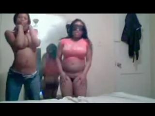 Excellent Black Girls Strip And Blow A Cucumber