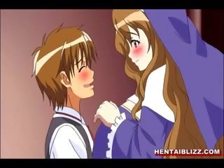 แม่ชี การ์ตูนอะนิเม ด้วย ยักษ์ หน้าอก exceptional wetpussy ร่วมเพศ