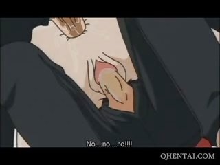 Hentai αλήτης busy πράξη δυο στρόφιγγες στο μια φορά