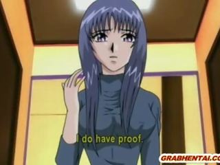 Bondage hentai lassie được ass tiêm với một sự rưa ruột