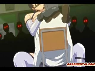 鎖状の ボインの エロアニメ 吐き気 ととも​​に 目隠し ハード 突っつい