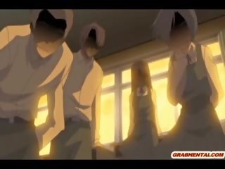 চেইন স্ত্রী বশ করা দমন পাছা dildoed এবং ঘেরাও মধ্যে ঐ বর্গ
