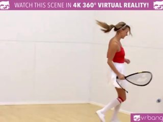 Vr bangers - dillion এবং pristine scissoring 1 ঘন্টা পরে নগ্ন racquetbal