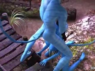 Avatar mật ong hậu môn fucked lược qua to màu xanh da trời putz