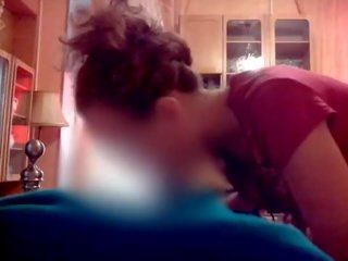 Young young female blowjob fixin's pecker for 8 minutes with condom (censored face)
