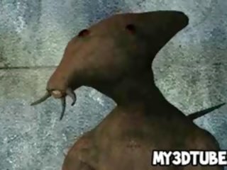 Marvelous 3d multene blondīne iezīme izpaužas fucked līdz an ārzemnieks