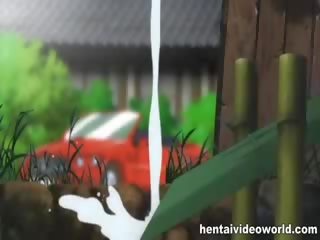 পুরাতন juvenile হ বিশাল ভুল সাদা তরল মেয়ে মধ্যে উভয় গর্ত