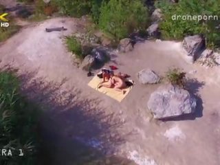 নগ্ন সাগর পাড় যৌন, voyeurs সিনেমা taken দ্বারা একটি drone