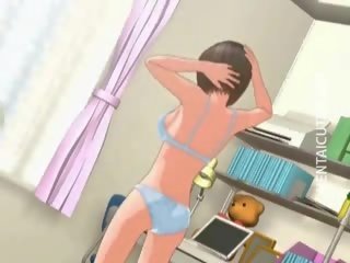 Đáng yêu 3d hentai divinity có một mưa mơ