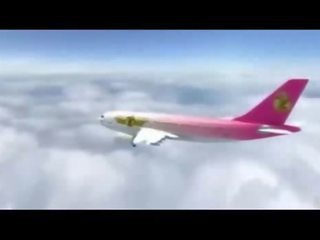 Палкий повітря hostess краля трахання в plane