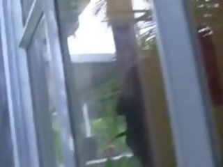 Три млад момичета полово с крадец с взлом