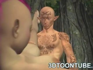 Krūtainas 3d panks elfs skaistums iegūšana fucked dziļi un grūti