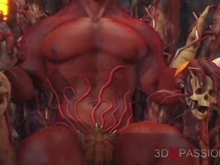 Devil трахає жорсткий a terrific підліток володарка в в темно inferno
