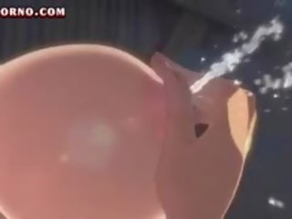 Карикатура stripling изстискване а мадама огромен балони