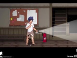 Tag immediately afterwards School &vert;Stage 2&vert; Ghost milfs massage boy's putz doing a titjob to prepare him cum &vert; Hentai Game Gameplay &vert; P2