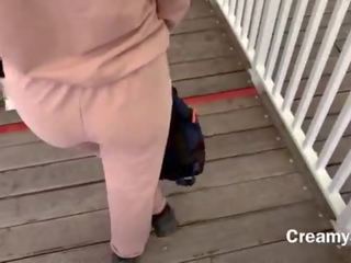 Аз едва имах време към гълтане невероятен cum&excl; risky публичен възрастен филм на ferris wheel - creamysofy