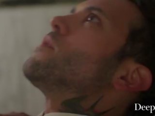 Deeper&period; September & Aaron's fight starts to intense rough xxx video